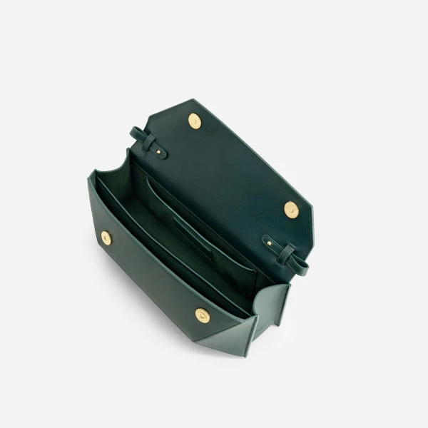 Mlouye Naomi Baguette - Duck Green Bag a Architectural Leather Handbag in Green at  Luxury Handbags Luxury