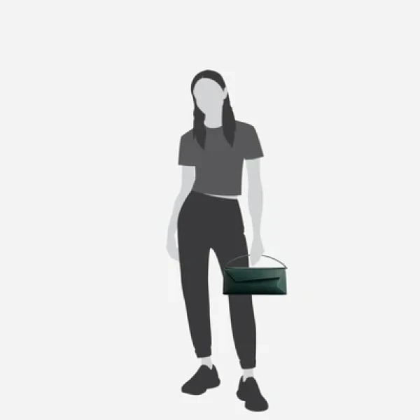 Mlouye Naomi Baguette - Duck Green Bag a Architectural Leather Handbag in Green at  Luxury Handbags Luxury