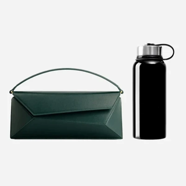 Mlouye Naomi Baguette - Duck Green Bag a Architectural Leather Handbag in Green at  Luxury Handbags Luxury