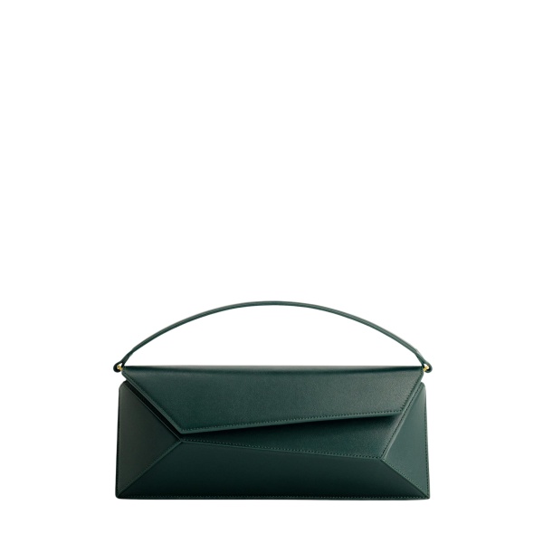 Mlouye Naomi Baguette - Duck Green Bag a Architectural Leather Handbag in Green at  Luxury Handbags Luxury