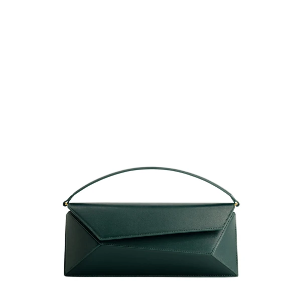 Mlouye Naomi Baguette - Duck Green Bag a Architectural Leather Handbag in Green at  Luxury Handbags Luxury