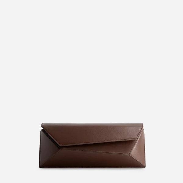 Mlouye Naomi Baguette - Espresso Bag a Architectural Leather Handbag in Brown at  Luxury Handbags Luxury