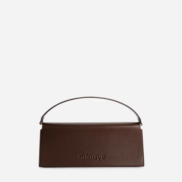 Mlouye Naomi Baguette - Espresso Bag a Architectural Leather Handbag in Brown at  Luxury Handbags Luxury