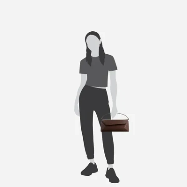 Mlouye Naomi Baguette - Espresso Bag a Architectural Leather Handbag in Brown at  Luxury Handbags Luxury