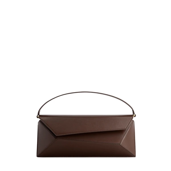 Mlouye Naomi Baguette - Espresso Bag a Architectural Leather Handbag in Brown at  Luxury Handbags Luxury