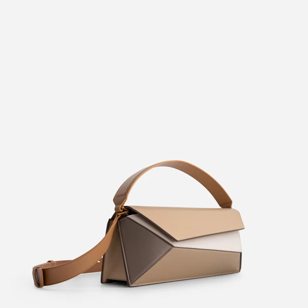 Mlouye Naomi Baguette - Milky Bag a Architectural Leather Handbag in Brown at  Luxury Handbags Luxury