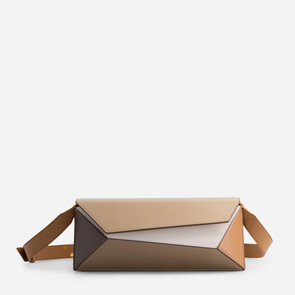 Mlouye Naomi Baguette - Milky Bag a Architectural Leather Handbag in Brown at  Luxury Handbags Luxury