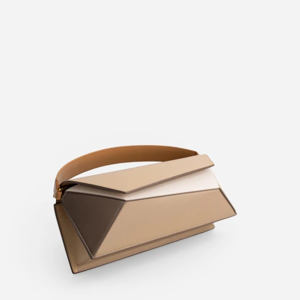 Mlouye Naomi Baguette - Milky Bag a Architectural Leather Handbag in Brown at  Luxury Handbags Luxury