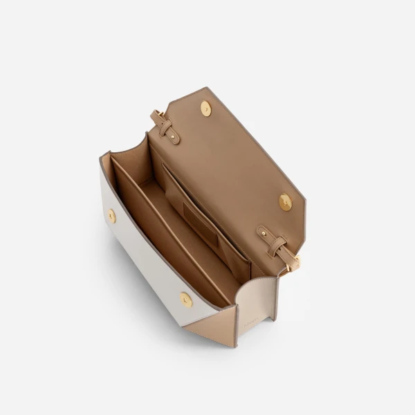 Mlouye Naomi Baguette - Milky Bag a Architectural Leather Handbag in Brown at  Luxury Handbags Luxury