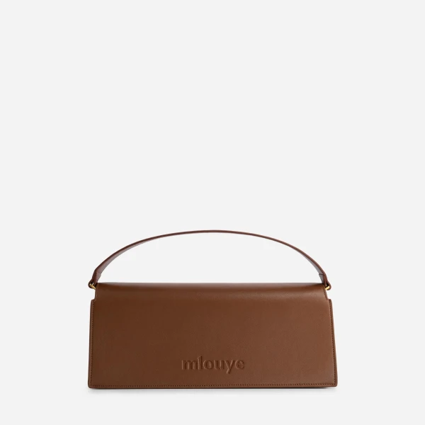 Mlouye Naomi Baguette - Praline Bag a Architectural Leather Handbag in Brown at  Luxury Handbags Luxury