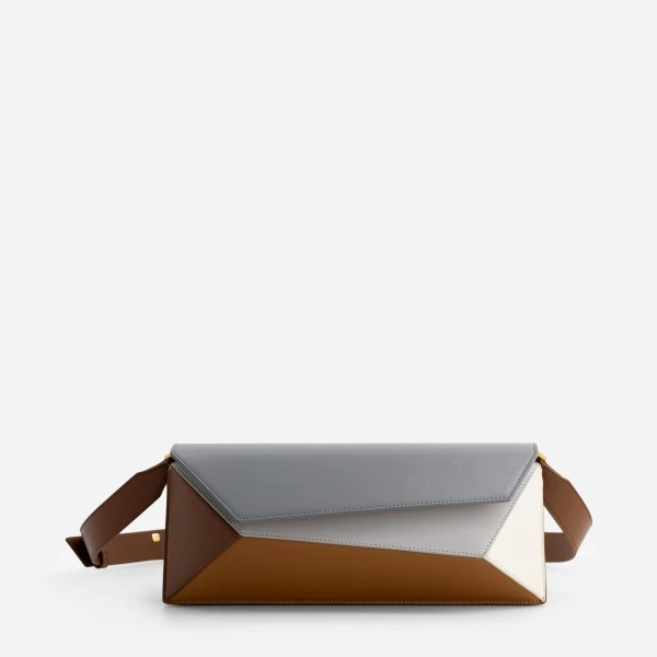 Mlouye Naomi Baguette - Rusty Bag a Architectural Leather Handbag in Brown at  Luxury Handbags Luxury