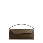 Mlouye Naomi Baguette - Suede Moss Bag a Architectural Leather Handbag in Brown at  Luxury Handbags Luxury