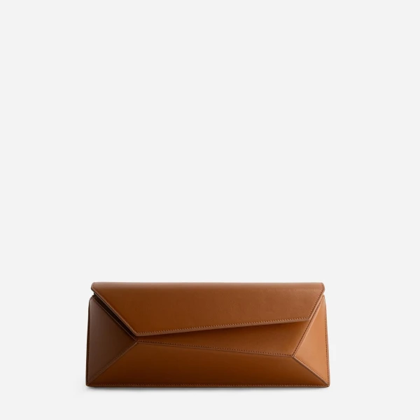 Mlouye Naomi Baguette - Tan Bag a Architectural Leather Handbag in Brown at  Luxury Handbags Luxury