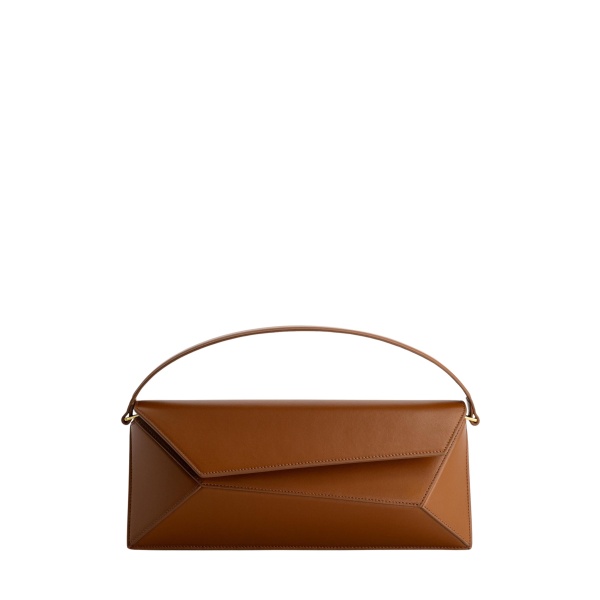 Mlouye Naomi Baguette - Tan Bag a Architectural Leather Handbag in Brown at  Luxury Handbags Luxury