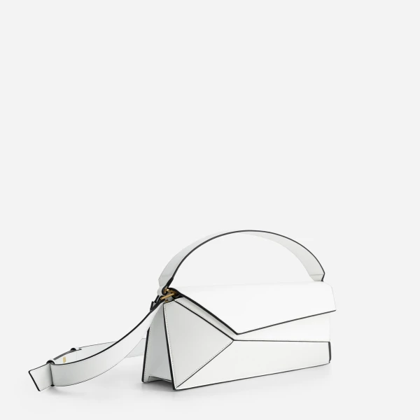 Mlouye Naomi Baguette - White Bag a Architectural Leather Handbag in Ivory at  Luxury Handbags Luxury