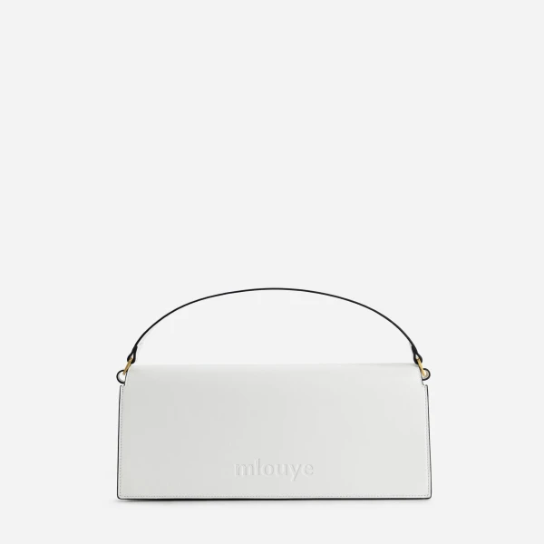 Mlouye Naomi Baguette - White Bag a Architectural Leather Handbag in Ivory at  Luxury Handbags Luxury