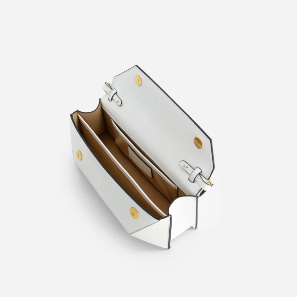 Mlouye Naomi Baguette - White Bag a Architectural Leather Handbag in Ivory at  Luxury Handbags Luxury
