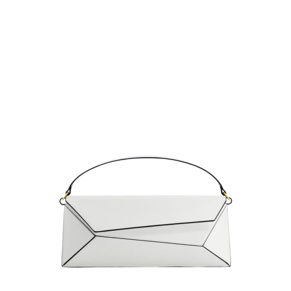 Mlouye Naomi Baguette - White Bag a Architectural Leather Handbag in Ivory at  Luxury Handbags Luxury