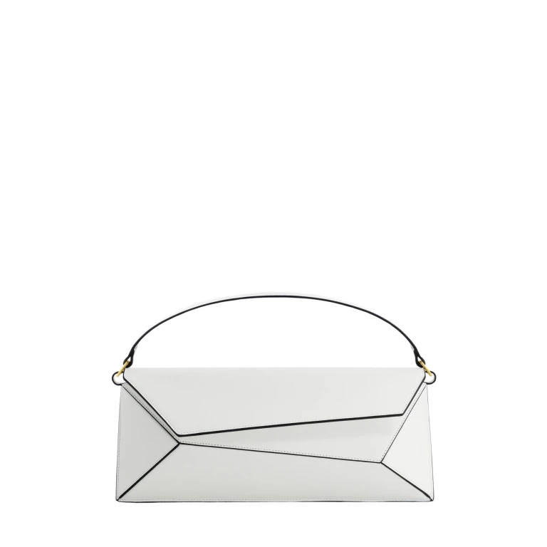 Mlouye Naomi Baguette - White Bag a Architectural Leather Handbag in Ivory at  Luxury Handbags Luxury