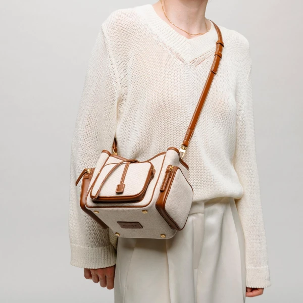 Mlouye Quad - Suede Khaki Bag a Architectural Leather Handbag in Green at  Luxury Handbags Luxury