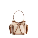 Mlouye Quad - Canvas Bag a Architectural Leather Handbag in Beige at  Luxury Handbags Luxury