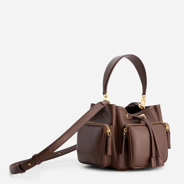 Mlouye Quad - Espresso Bag a Architectural Leather Handbag in Brown at  Luxury Handbags Luxury