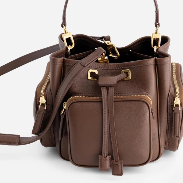 Mlouye Quad - Espresso Bag a Architectural Leather Handbag in Brown at  Luxury Handbags Luxury