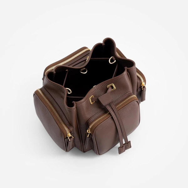 Mlouye Quad - Espresso Bag a Architectural Leather Handbag in Brown at  Luxury Handbags Luxury