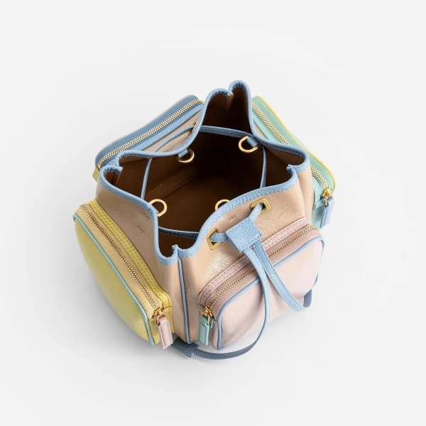 Mlouye Quad - Mermaid Multicolor Bag a Architectural Leather Handbag in Multicolour at  Luxury Handbags Luxury