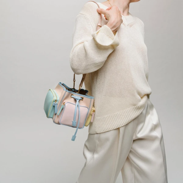 Mlouye Quad - Mermaid Multicolor Bag a Architectural Leather Handbag in Multicolour at  Luxury Handbags Luxury