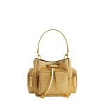 Mlouye Quad - Metallic Gold Bag a Architectural Leather Handbag in Gold at  Luxury Handbags Luxury