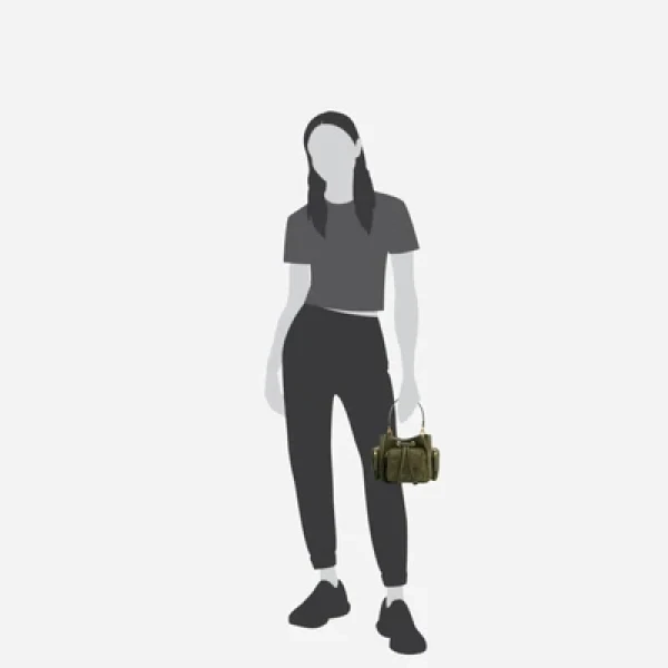 Mlouye Quad - Suede Khaki Bag a Architectural Leather Handbag in Green at  Luxury Handbags Luxury