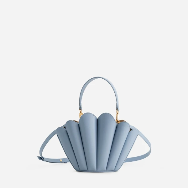Mlouye Seashell Crossbody - Arctic Bag a Architectural Leather Handbag in Blue at  Luxury Handbags Luxury