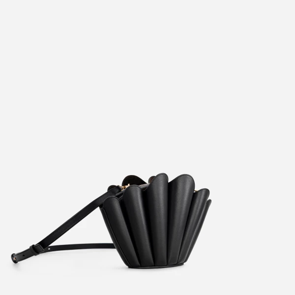 Mlouye Seashell Crossbody - Black Bag a Architectural Leather Handbag in Black at  Luxury Handbags Luxury