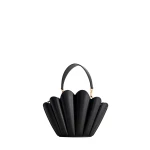 Mlouye Seashell Crossbody - Black Bag a Architectural Leather Handbag in Black at  Luxury Handbags Luxury