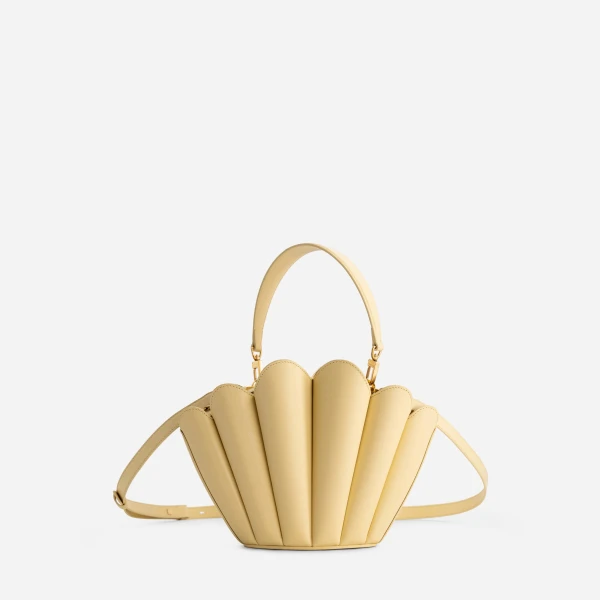 Mlouye Seashell Crossbody - Butter Bag a Architectural Leather Handbag in Yellow at  Luxury Handbags Luxury
