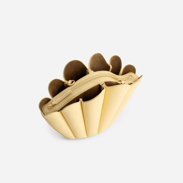 Mlouye Seashell Crossbody - Butter Bag a Architectural Leather Handbag in Yellow at  Luxury Handbags Luxury