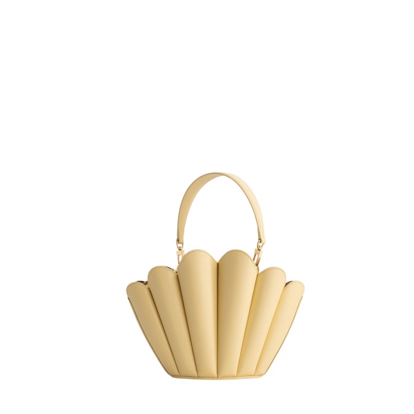Mlouye Seashell Crossbody - Butter Bag a Architectural Leather Handbag in Yellow at  Luxury Handbags Luxury