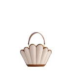Mlouye Seashell Crossbody - Canvas Bag a Architectural Leather Handbag in Beige at  Luxury Handbags Luxury