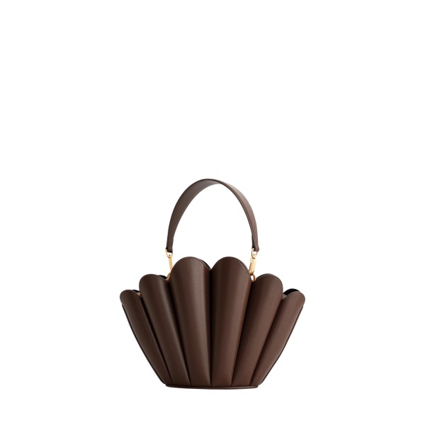 Mlouye Seashell Crossbody - Espresso Bag a Architectural Leather Handbag in Brown at  Luxury Handbags Luxury