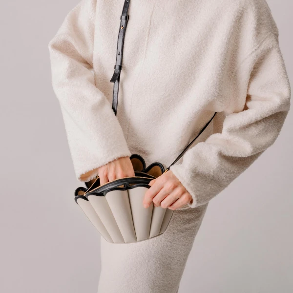 Mlouye Seashell Crossbody - Arctic Bag a Architectural Leather Handbag in Blue at  Luxury Handbags Luxury