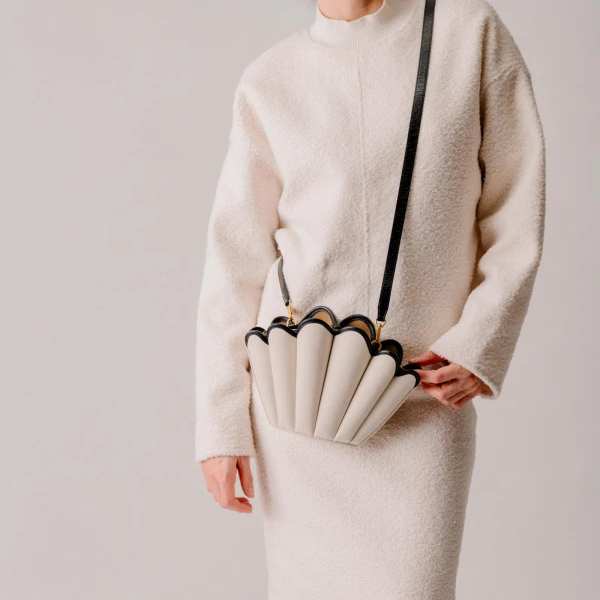 Mlouye Seashell Crossbody - Arctic Bag a Architectural Leather Handbag in Blue at  Luxury Handbags Luxury