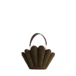 Mlouye Seashell Crossbody - Suede Moss Bag a Architectural Leather Handbag in Brown at  Luxury Handbags Luxury