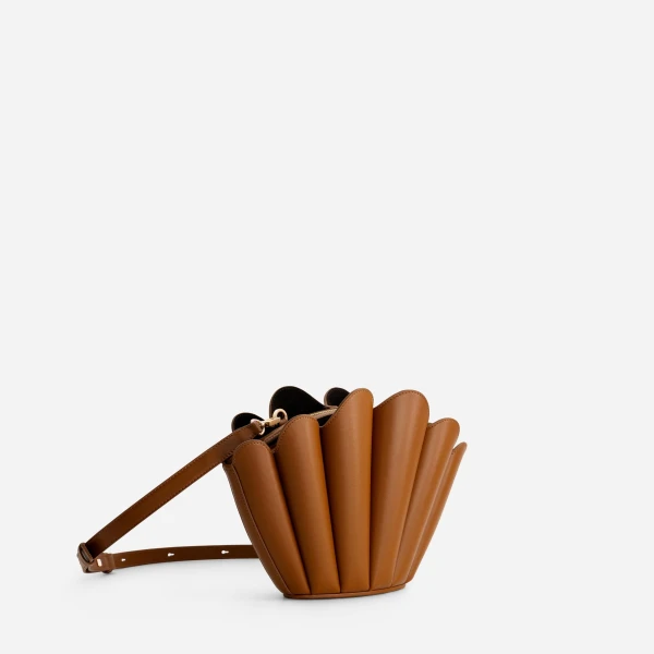 Mlouye Seashell Crossbody - Tan Bag a Architectural Leather Handbag in Brown at  Luxury Handbags Luxury
