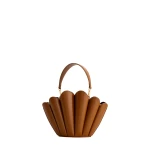 Mlouye Seashell Crossbody - Tan Bag a Architectural Leather Handbag in Brown at  Luxury Handbags Luxury