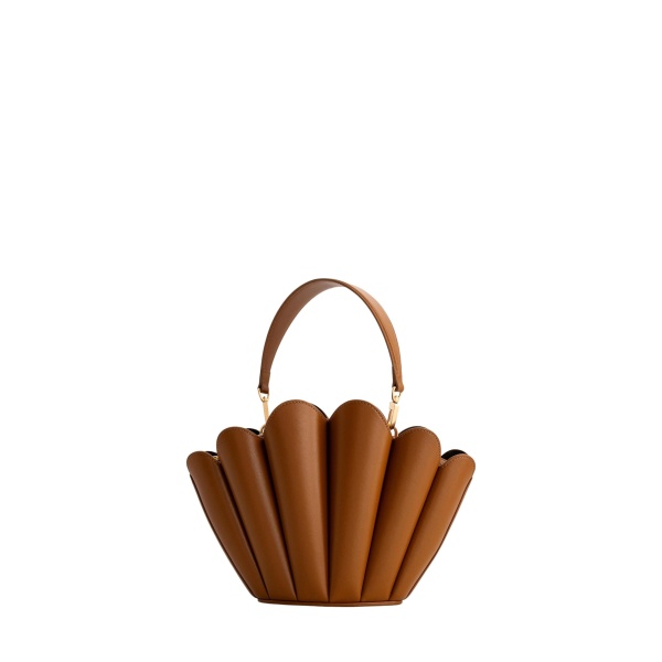 Mlouye Seashell Crossbody - Tan Bag a Architectural Leather Handbag in Brown at  Luxury Handbags Luxury