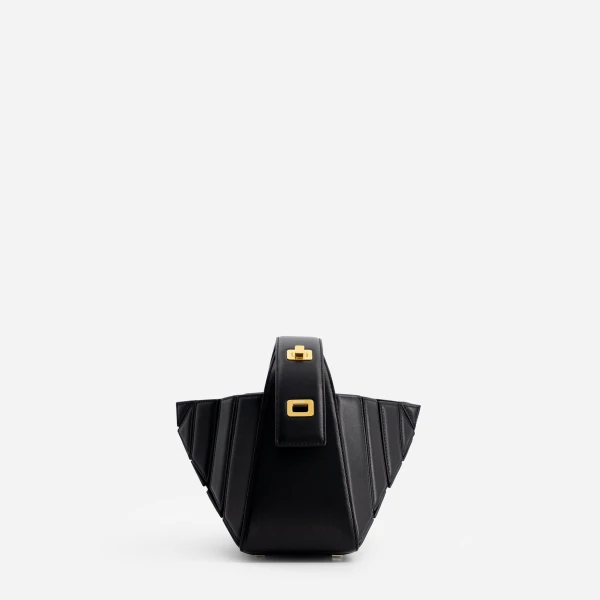 Mlouye Sera Mia - Black Bag a Architectural Leather Handbag in Black at  Luxury Handbags Luxury