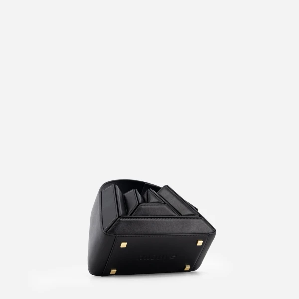 Mlouye Sera Mia - Black Bag a Architectural Leather Handbag in Black at  Luxury Handbags Luxury