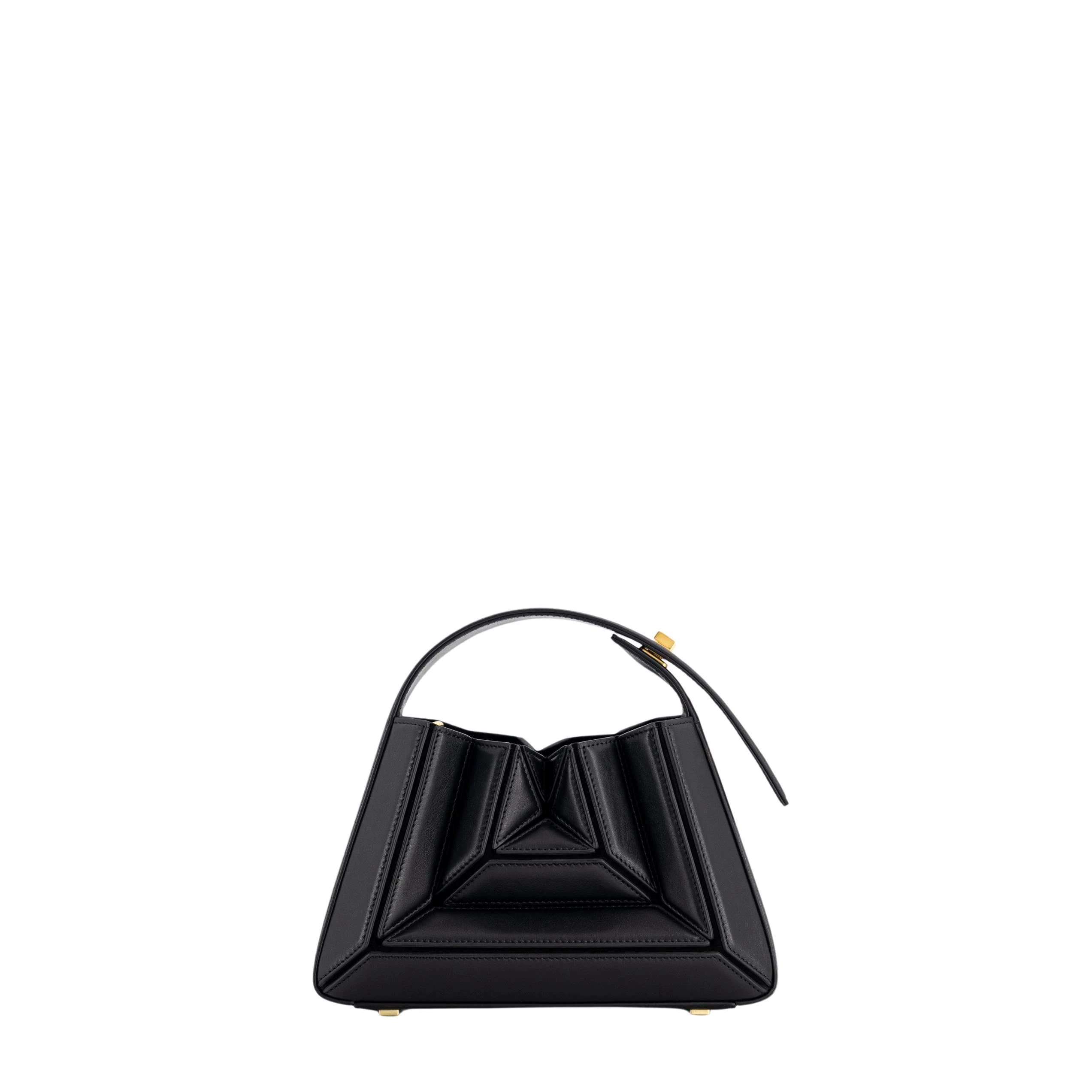 mlouye-Sera-Mia-Black-Bags36607_nobg Mlouye Sera Mia - Black Bag a Architectural Leather Handbag in Black at Luxury Handbags Luxury