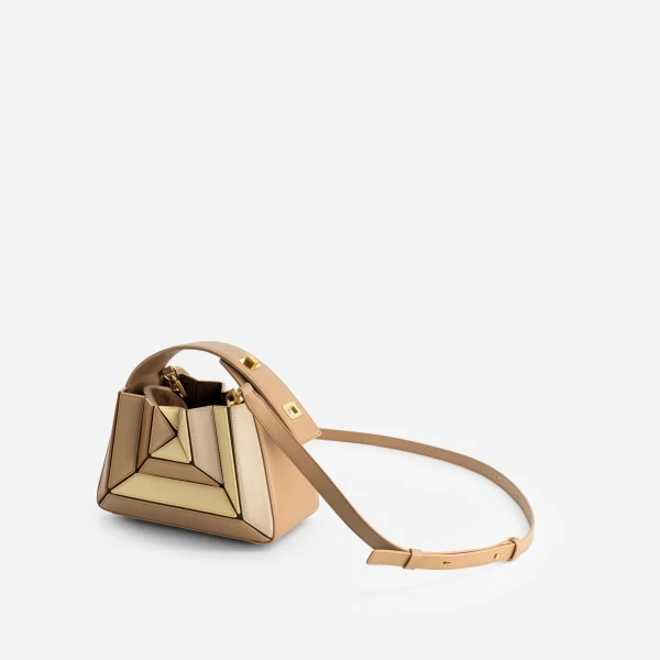 Mlouye Sera Mia - Buttermilk Bag a Architectural Leather Handbag in Brown at  Luxury Handbags Luxury